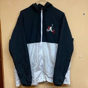 Nike Air Jordan Full Zip Windbreaker “Black White Red”